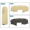 X Autohaux Car Dashboard Cover Beige Polyester Non-slip Mat Protector Carpet Sun Proof For Toyota Camry 2007-2011