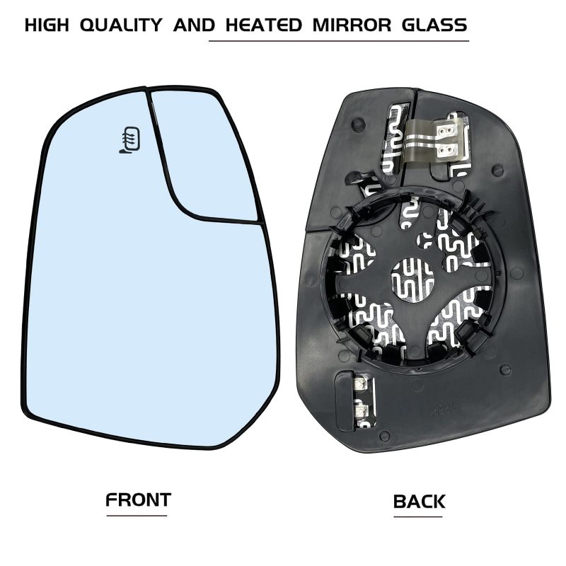 Driver Left Side Heated Mirror Glass Replacement For 2017 2018 Ford Escapes View Convex Mirror With Rear Holder Gj5z17k707g