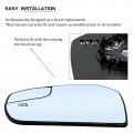 Driver Left Side Heated Mirror Glass Replacement For 2017 2018 Ford Escapes View Convex Mirror With Rear Holder Gj5z17k707g