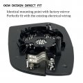 Driver Left Side Heated Mirror Glass Replacement For 2017 2018 Ford Escapes View Convex Mirror With Rear Holder Gj5z17k707g