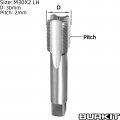 Burkit M30 X 2 Thread Tap Left Hand Hss 0 Straight Fluted Machine