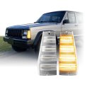 Front Corner Side Marker Lights For 1984 1996 Jeep Cherokee Xj 1986 1992 Comanche And 1985 Wagoneer Clear Lens Amber Led 
