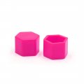 Uxcell 20pcs 21 X 20mm Pink Luminous Car Wheel Tyre Hub Screw Bolt Nut Cap Covers Universal For Vehicle