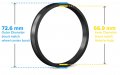 Hubcentric Rings Pack Of 4 66 9mm Id To 72 6mm Od Black Poly Carbon Plastic Hubrings Hub Compatible With Cadillac Chevrolet Gmc
