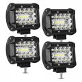4 Inch 60w Led Pods Pack Spot Flood Combo Off Road Light Bar 6000lm Triple Row Driving Fog Lamps For Pickup Truck Jeep Atv Utv 