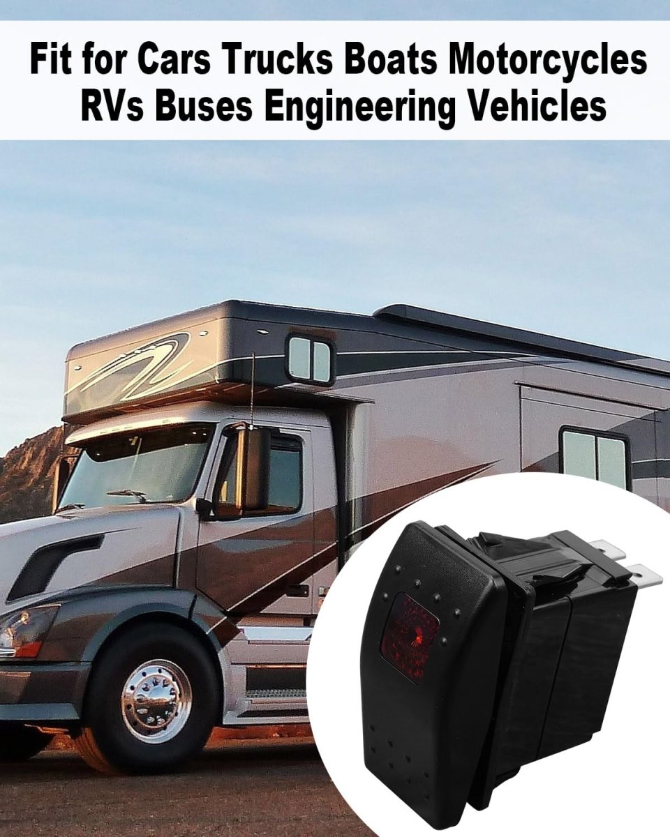 Rocker Switch Replace 308-1062 Fit For Cars Trucks Boats Motorcycles Rvs Buses Engineering Vehicles Remote Start With Indicator
