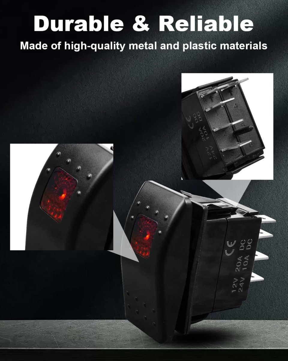 Rocker Switch Replace 308-1062 Fit For Cars Trucks Boats Motorcycles Rvs Buses Engineering Vehicles Remote Start With Indicator