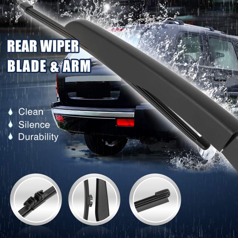 Car Rear Windshield Wiper Blade Arm Set For Ford Edge 2015-2016 2019-2020 12 Inch 305mm