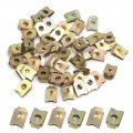Uxcell 50 Pcs 6mm Hole Spring Metal Plate Car Door Pannel Screw U-type Clips Rivets