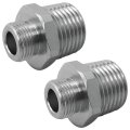Brass Pipe Reducer Fitting 3 8 To 1 2 Male Compression Adapter With Leak-proof Washer Compatible For Plumbing 2-pack 