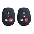 2 Pack Silicone Key Fob Cover For Toyota Corolla Camry Highlander Rav4 Sequoia Keyless Entry Remote Case Hyq12bdm Hyq12bel