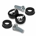 Ipick Image For Ford Bronco On Black Abs Plastic License Plate Frame Screw Covers