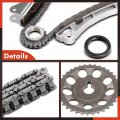 A-premium 6pcs Engine Timing Chain Kit W Sprocket Fits Dohc 4cyl 1 8l 1zz-fe Compatible With Chevrolet Prizm Pontiac Vibe 03-08