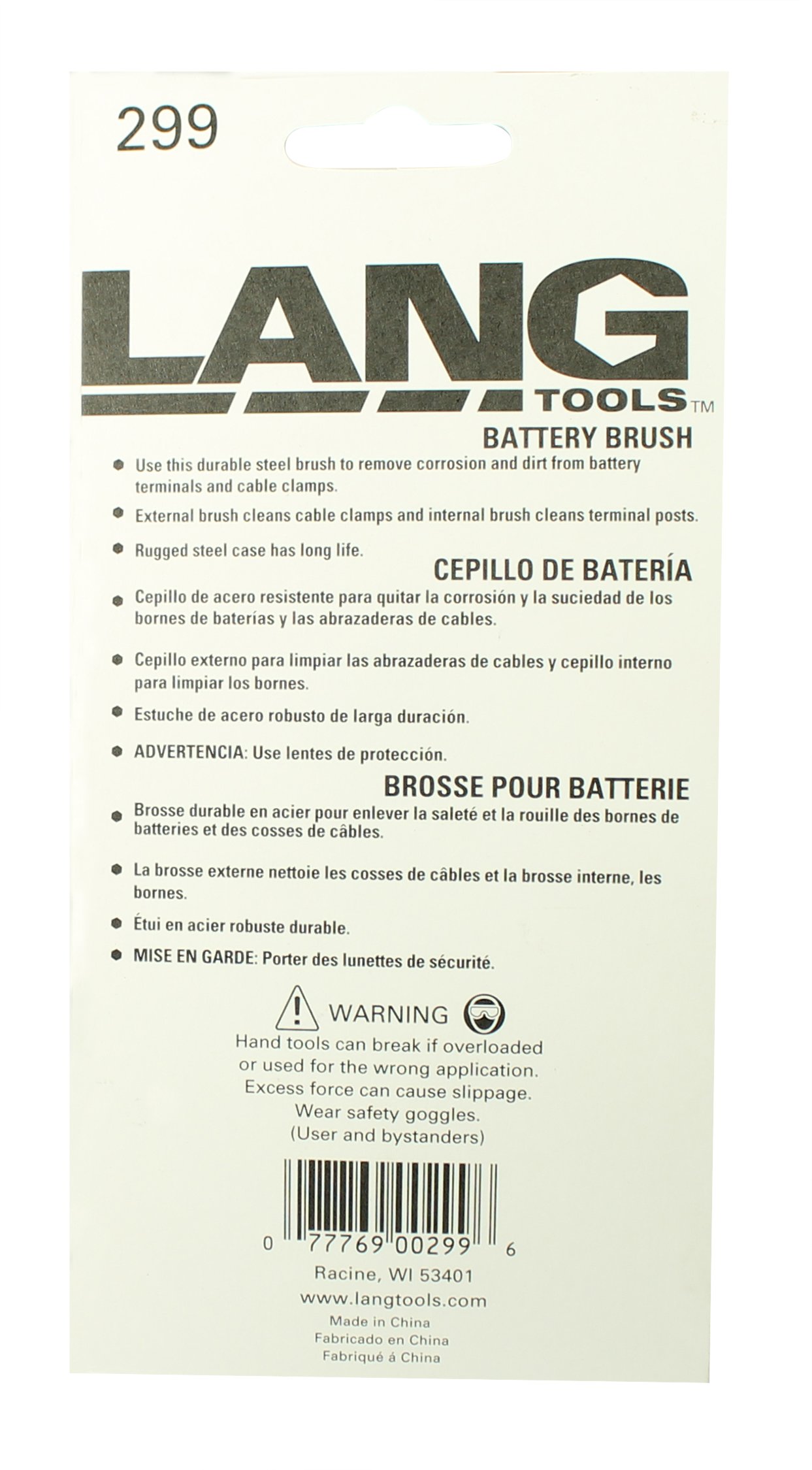 Lang Tools 299 Battery Brush