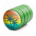 Sunset With Palm Trees Graphic Tire Rim Wheel Aluminum Valve Stem Caps