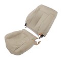 2pcs Tan Artificial Leather Seat Cover Front Driver Side Bottom And Top Lean Back Replacement For F150 Lariat 2009-2014 