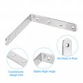 Uxcell L Shelf Bracket 3set 6 X 3inch Silver Stainless Steel Floating Shelves Brackets 90 Degree Angle Corner Brace For