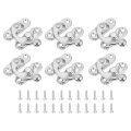 6 Pcs Vintage Lock Clasp 27 X 32mm Mini Swing Arm Latch Left Hook Hasp With Screws For Jewelry Box Suitcase Toolbox Wooden Case 