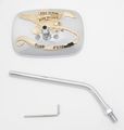 Emgo Unbiversal Rectangular Mirror Live To Ride Chrome Gold 10mm Thread Left 20-31758a 