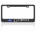Black License Plate Frameor 2015 Ford F 350 Domed Oval Mirror Word F Rust Proof Brass Zinc Alloy Construction 