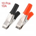 Uxcell 10a Clips Alligator Clamps Terminal Test Electrical Crocodile Clamp 10pcs
