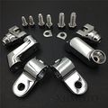 Motorcycle Chrome Longhorn Footpeg Mounts Clamp For Bsa Norton Triumph Bobber Chopper Cafe Racer Atv Utv Scooter