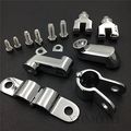 Motorcycle Chrome Longhorn Footpeg Mounts Clamp For Bsa Norton Triumph Bobber Chopper Cafe Racer Atv Utv Scooter