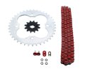 Honda Trx250r Chain And Sprocket Kit 520 92 Red O Ring 12 Tooth Front 39 Rear Steel Sprockets Fits 1988 1989 