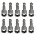 10 Pieces Magnetic Socket Adapter 8mm Fixinus 1 4 Hex Drill Bit Nut Driver Set Wrench Extension For Power Tools 42mm Length