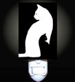 Black Cat White Decorative Night Light 