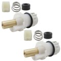4pcs Rp25513 Faucet Stem Assembly Repair Kit Fix Leakage Works On Both Left Hot And Right Cold For Two Handle 