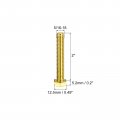 Uxcell Brass Hex Bolts 5 16-18x2 5pcs Fully Thread Grade 4 8 Solid Hexagon Head Bolt Machine Screws For Machinery
