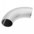 1 Pcs Od Inch 90 Degree Mandrel Bend Elbow Ss304 Stainless Steel Tube Exhaust Pipe For Car Modified System Piping Silver Tone 