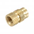 Uxcell Knurled Insert Nuts 60pcs M3 X 10mm L 5mm Od 3d Printing Brass Female Threadeds Heat Set Insert Embedment Nut