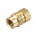 Uxcell Knurled Insert Nuts 60pcs M3 X 10mm L 5mm Od 3d Printing Brass Female Threadeds Heat Set Insert Embedment Nut