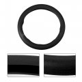 Uxcell 33cm Silicone Car Steering Wheel Cover Soft Non-slip Protector Universal Fit 32-40cm Black