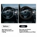 Uxcell 33cm Silicone Car Steering Wheel Cover Soft Non-slip Protector Universal Fit 32-40cm Black