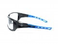 Ge Safety Glasses Ansi Z87 1 04 Series Anti-scratch Lens 99 9 Uv Protection En 166 12 Pack Black Blue Clear
