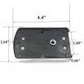 Httmt Gear Skull Large Brake Pedal Pad Compatible With H-d 12-17 Dyna Fld 86-17 Fl Softail Chrome
