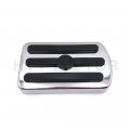 Httmt Gear Skull Large Brake Pedal Pad Compatible With H-d 12-17 Dyna Fld 86-17 Fl Softail Chrome