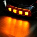 4led Side Marker Light 4pcs Amberlight Trailer Lamp Stop Turn Tail Fit For Boats Truck Pickups Flush Mount Waterproof Lights 