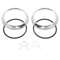 Headlight Bezel Trim Kit For 1947 1954 Chevrolet Pickup Truck Stainless Steel Front Lamp O Ring With Clips Left And Right Side 