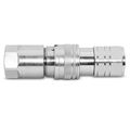 Flat Face High Flow Skid Steer Hydraulic Quick Connect Couplers Couplings Set 5 8 Body X 3 4 Sae Thread 