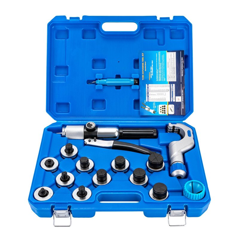 Hydraulic Swaging Tool Copper Pipe Tube Expander With Cutter And 11 Head 0 4 To 1 7 Inch