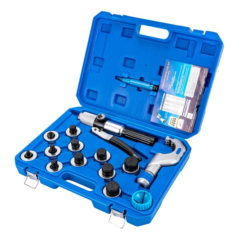 Hydraulic Swaging Tool Copper Pipe Tube Expander With Cutter And 11 Head 0 4 To 1 7 Inch