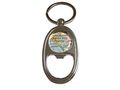Irvine California Map Key Chain Bottle Opener Glass Material 