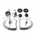 Httmt Mt442- Chrome Rearview Fairing Mount Mirrors Compatible With 2014-later H-d Touring Flhx Flht