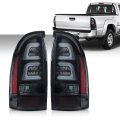 Led Tail Lights Assembly Pair For Toyota Tacoma 2005 2015 Smoky Lens Black Housing Rear Brake Lamp Waterproof Polycarbonate 