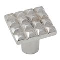 Vicenza Designs K1116 Tiziano Square Knob Large Polished Silver 