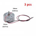 Mini Dc Motor 3 Pack 5v 6000rpm Small Electric Micro Drive With Wire For Diy Toys And Science Experiments Az18053004-07